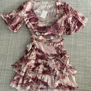 NEW Zimmermann Kali Hawaiian Mini Dress